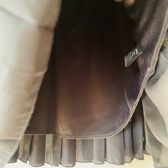 See You Monday preppy mini Black Women's Skirt M pleated chiffon lined academia - Picture 2 of 7